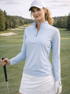 RenwickQuarter Zip Golf Top Ventilated Performance Pullover NWT NEW Large